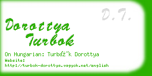 dorottya turbok business card